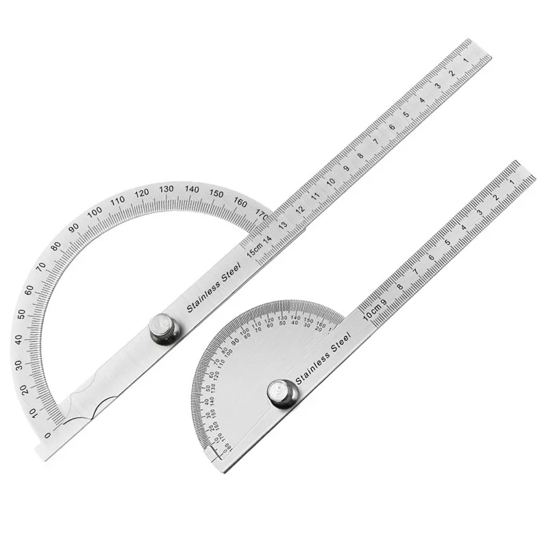 Stainless Steel 180 Degree Protractor Metal Angle Ruler professional Meter Ruler Gauge Finder Goniometer Conveyor Tool