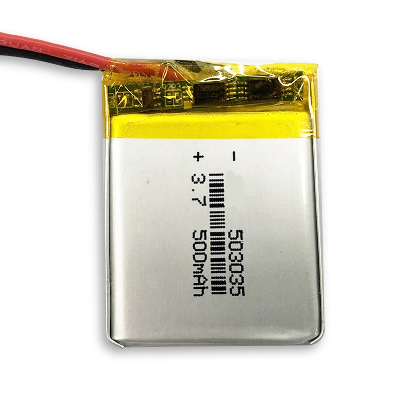 10 Uds 3,7 V 500mah batería recargable de polímero de litio 503035 para navegación GPS auriculares Bluetooth altavoz baterías de luz LED