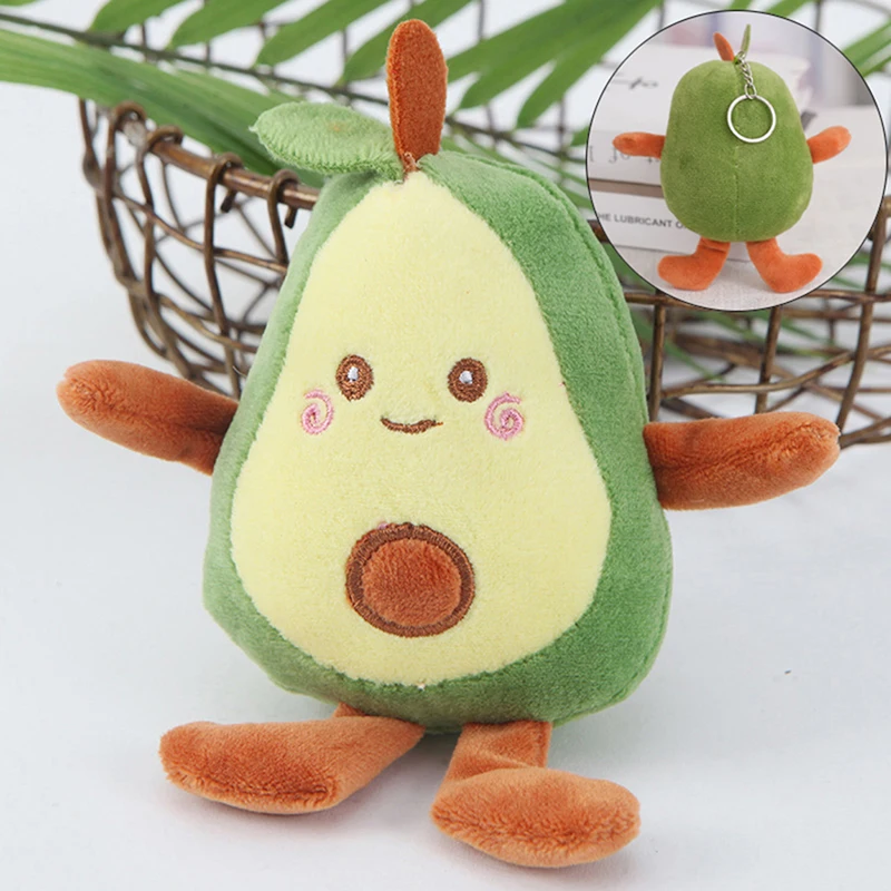 

Cute Cartoon Fruit Avocado Stuffing Doll Plush Toy Keychain Pendant Backpack Keyring Ornament Accessories Gift