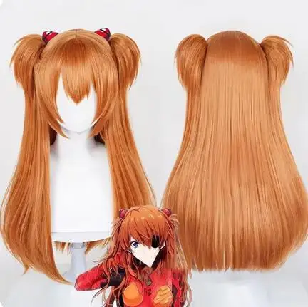 

Asuka Langley Soryu Cosplay Wig Anime EVA Temperature Hair Strands Performance Halloween For Women