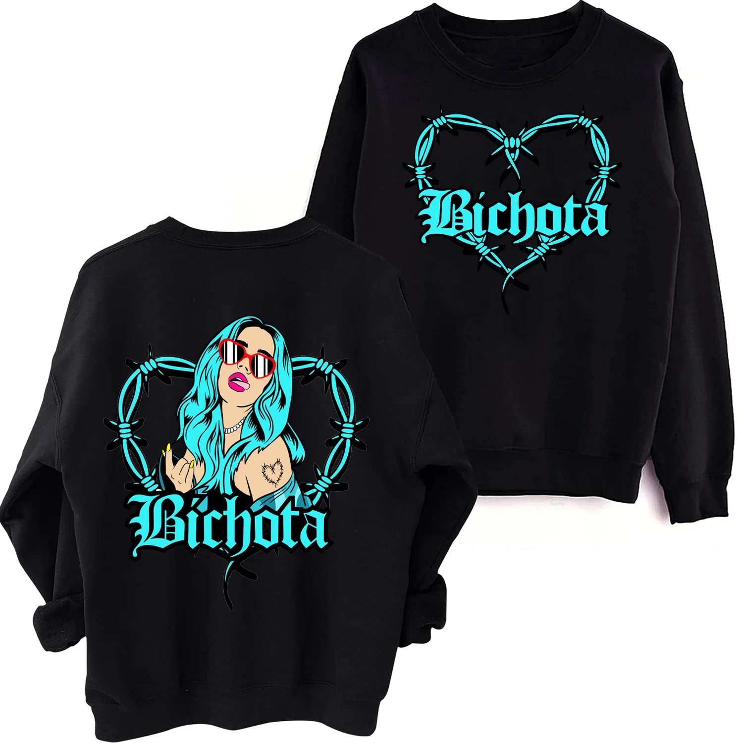 

Karol G Bichota Sweatshirt Man Woman Harajuku Long Sleeve Oversized Hoodie Fans Gift