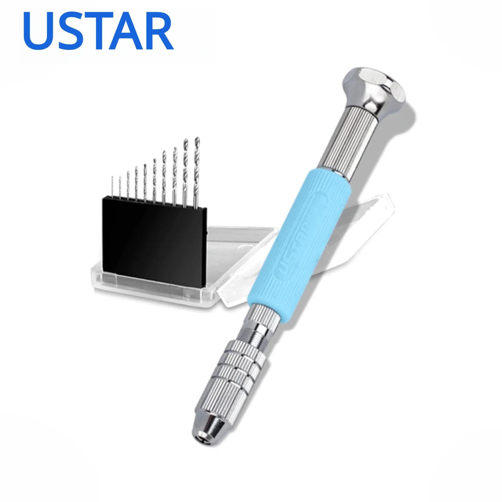 

Ustar UA91300A Hand Drill with 0.3mm~1.2mm Drill Bit Set for Gundam Model Kit Assembly Drilling Tools Plastic Model Hobby DIY