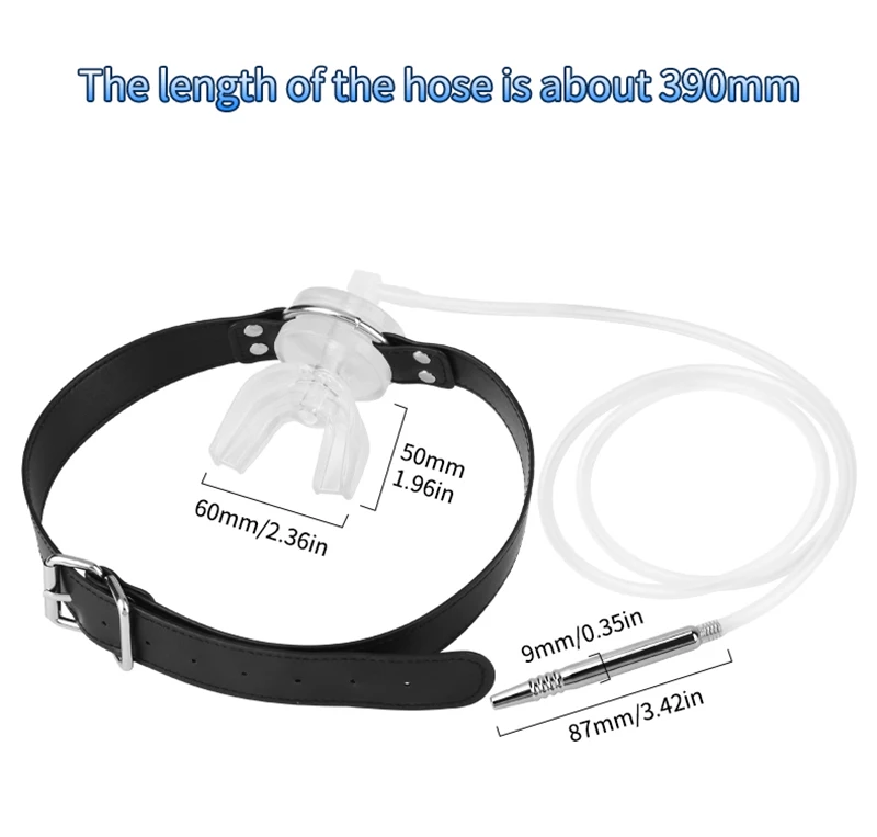 Adult Games Leather Bandl Oral Fixation Mouth Stuffed Bondage cock ring penis plug adult bdsm Chastity CockCage Sex Toys Couples - view 6