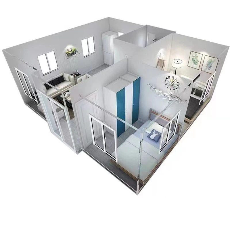 Casa Modular Prefabricada Expandible de 20 y 40 Pies, Diseño Personalizado, Estructura de Acero, en Venta, Casa Móvil