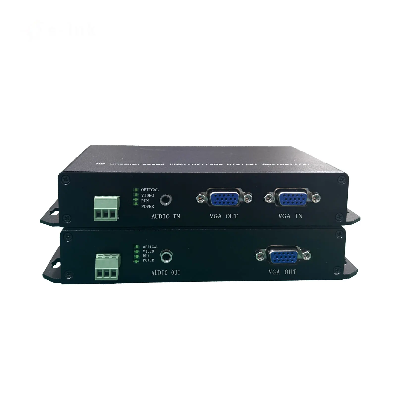

2026 Fiber Optic KVM Extender USB VGA Over Single Fiber up to 10KM 1080P 60Hz with Audio RS232
