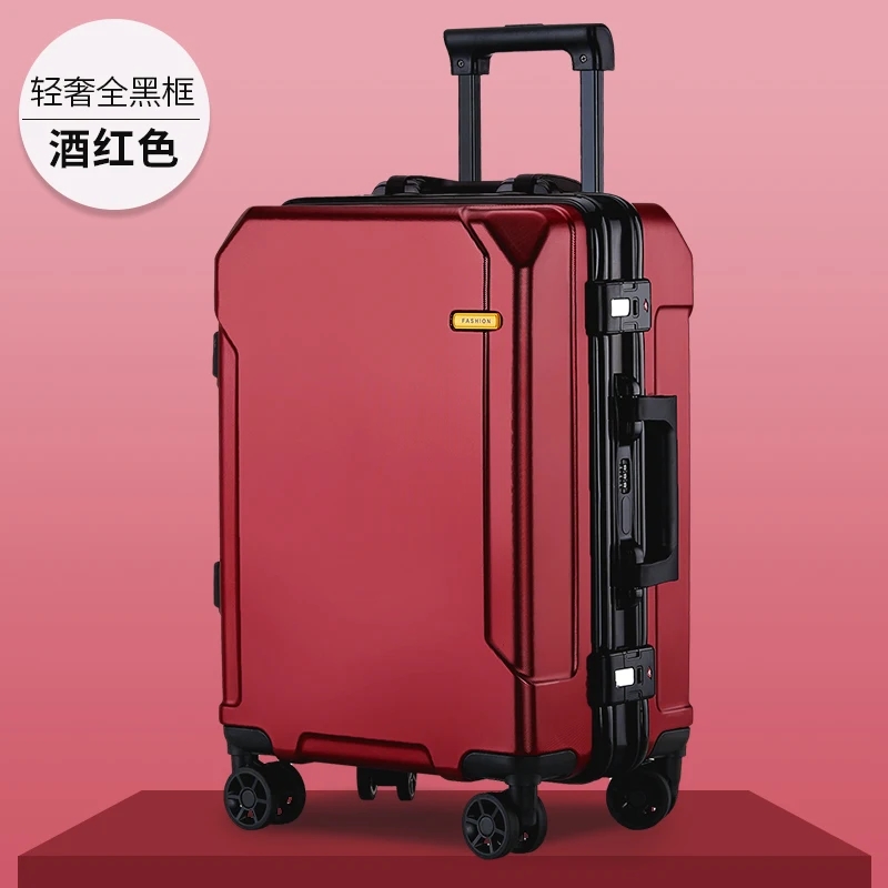 Travel Luggage fashion 20/24/28 inch suitcase aluminum frame trolley case for men and women small 20 inch cabin suitcase