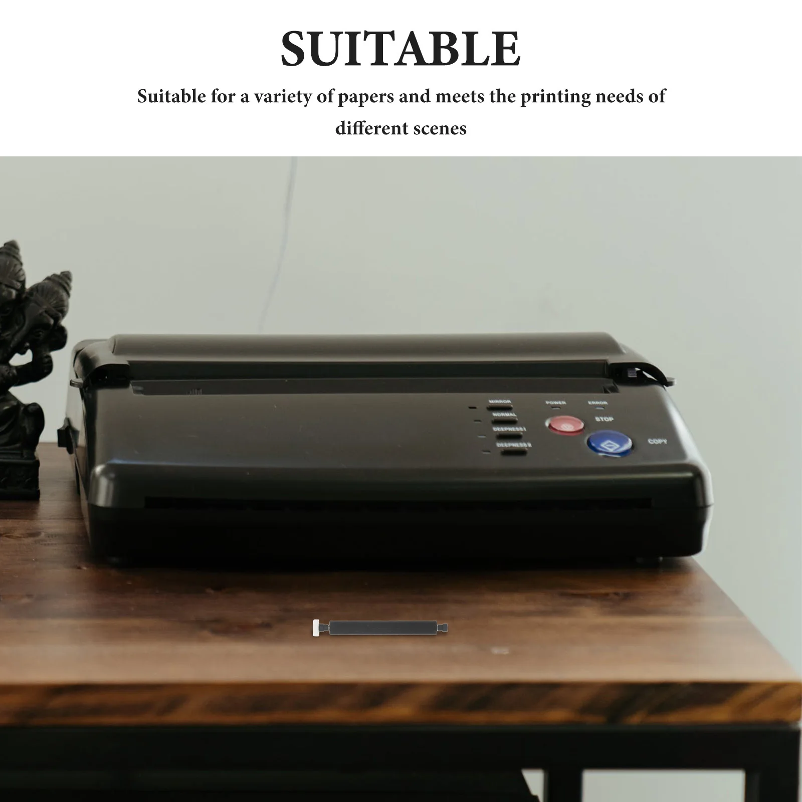 Printer Roller Replacement Part Plastic Bearing Roller Pinch Paper Feed Shaft Accessory for Barcode Printer Office Home Use