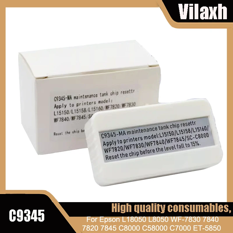 1PC C9345 Maintenance Box Chip Resetter for EPSON ET 16150 16600 16650 5880 5850 5800 5150 WF 7845 7840 7830 7820 4830 4820 3820