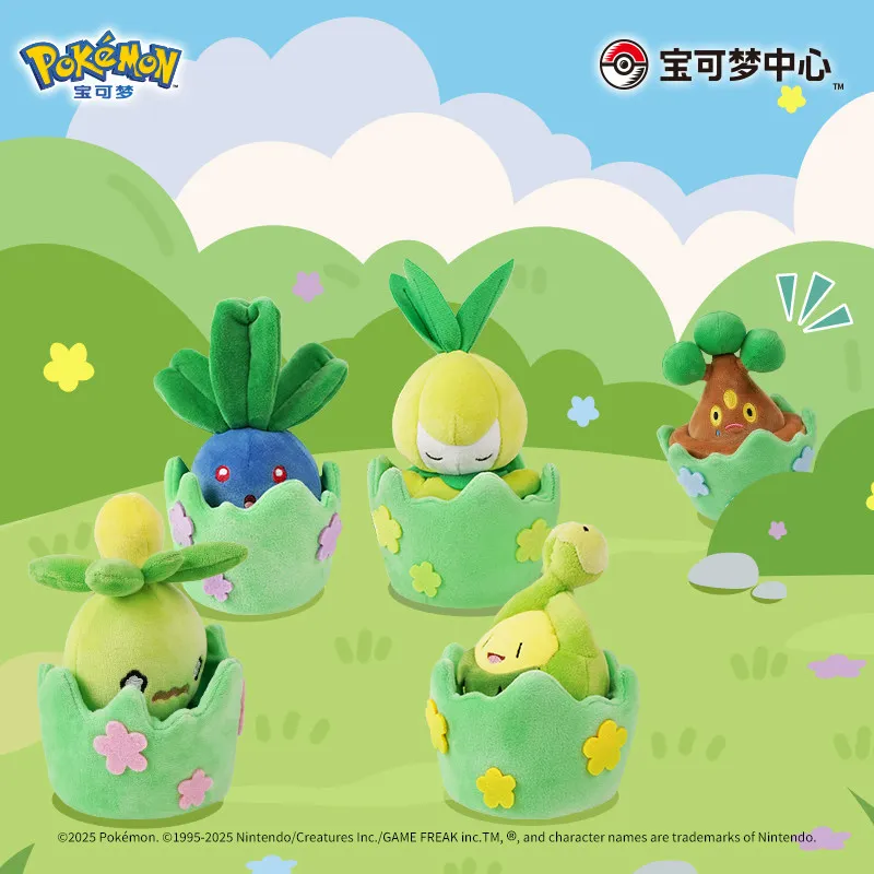 

Оригинальный плюшевый брелок Pokémon Oddish из серии Grass Encounter, мягкая плюшевая игрушка, подвеска для рюкзака, коллекционный подарок для фанатов Pokémon