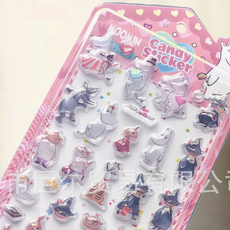 2PCS Hot Kawaii Anime Moomins Series Creativity Sticker Cartoon Cute Exquisite DIY Graffiti Sticker Boys and Girls Gift view 4