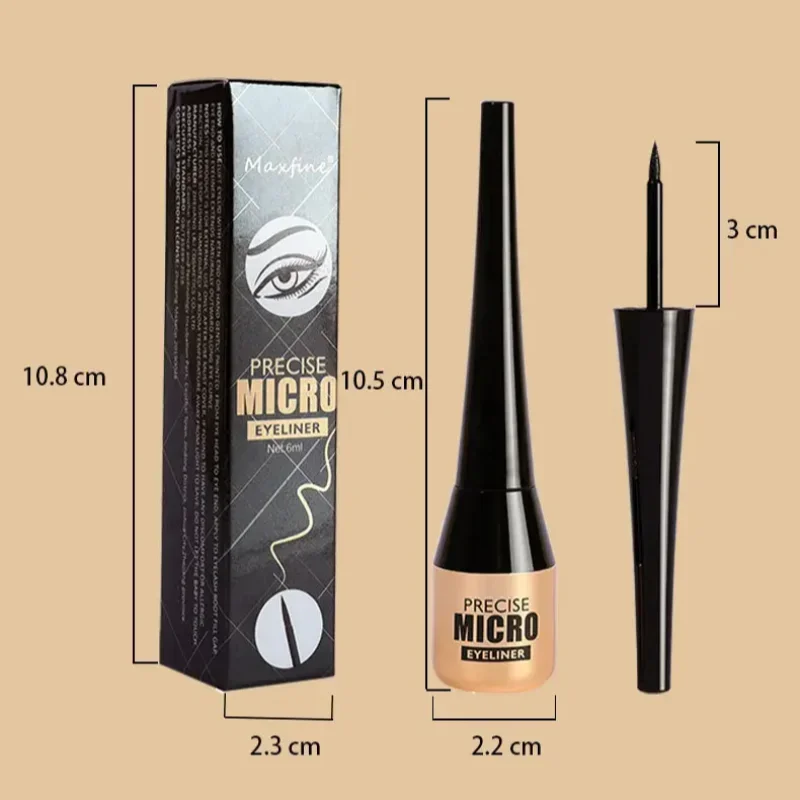    Delineador líquido ultrafino, fosco, suave, à prova d'água, caneta delineadora permanente de secagem rápida, sem manchas, cosméticos