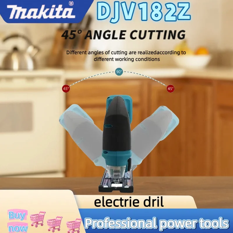 마키타 18V DJV182Z 브러시리스 340W 직소 전동 톱 무선 배럴 핸들 직소 배터리 미포함 DJV182