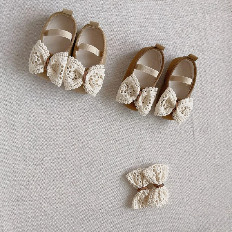 

Zapatos, осень 2023, новые детские первые ходунки, удобная противоскользящая детская повседневная обувь на плоской подошве, простые универсальные туфли принцессы с бантом для девочек