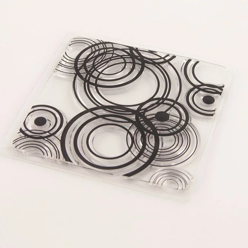 Circle Round Water Drop Transparent Clear Silicone Stamp for Seal DIY Scrapbooking Clear Stamp