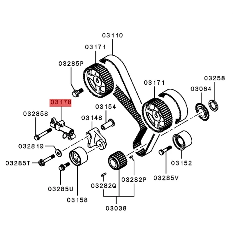 MD362861 Timing Belt Tensioner Hydraulic Kit For Mitsubishi Pajero Montero 3000GT 3.0L 3.8 1995-2006