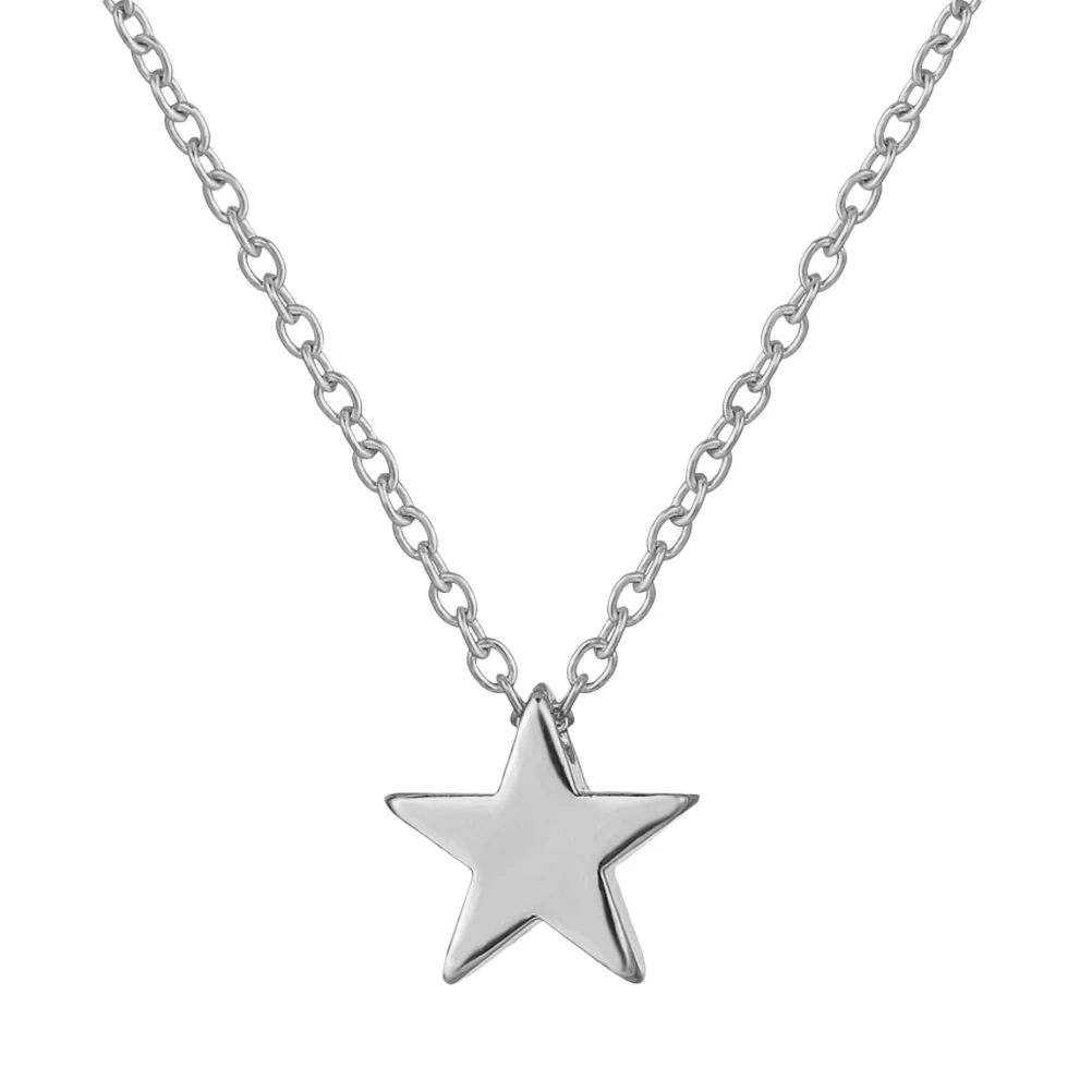 Collier étoile créatif pour femmes, chaîne fine tendance, pendentif délicat, bijoux ton argent, accessoire élégant pour anniversaire