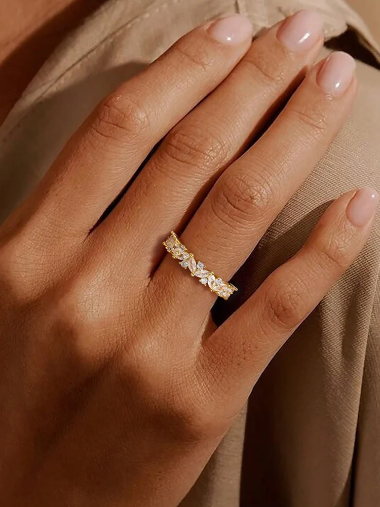925 فضة شخصية كاملة Mariquesa الزركون لامعة خاتم للنساء المشاركة الزفاف الفاخرة مجوهرات عالية الجودة