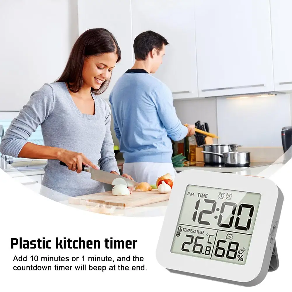 Reloj Digital para baño, temporizador de ducha con alarma, relojes impermeables para cocinar, ducha, maquillaje, función de temporizador y retroiluminación Clo K5S6