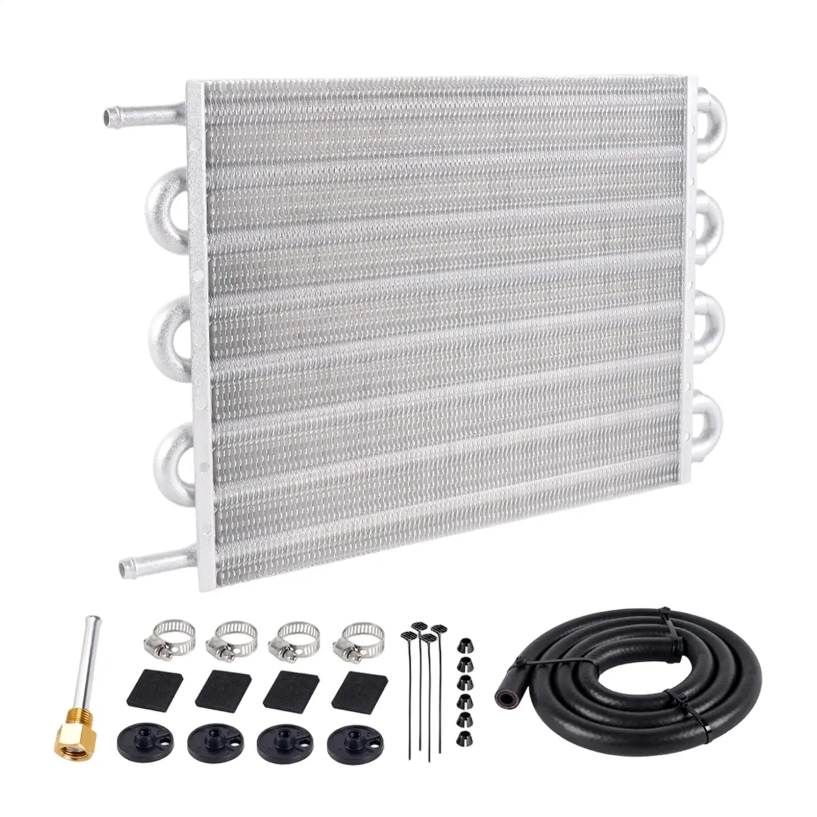 Transmission Cooler Aluminum Alloy Heat-Resistant Mounting Hardware Universal Trans Cooler For Cars SUVs Vehicles Automotive
