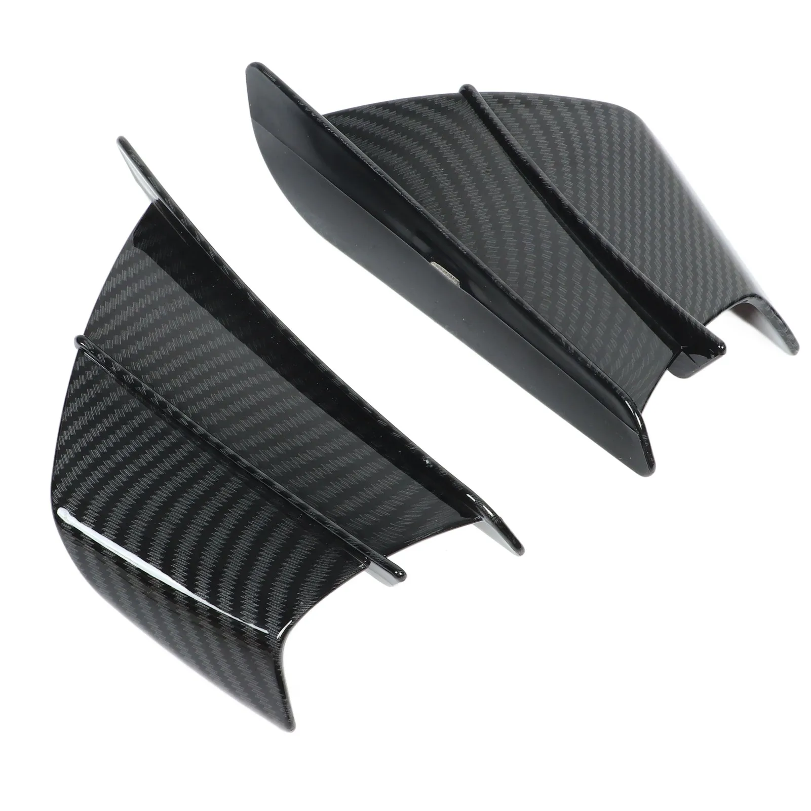 ABS Material Motorcycle Wind Wing, Carbon Fibre Style Motorcycle Aerodynamic Wings, Universal Fit Side Fairings Winglets