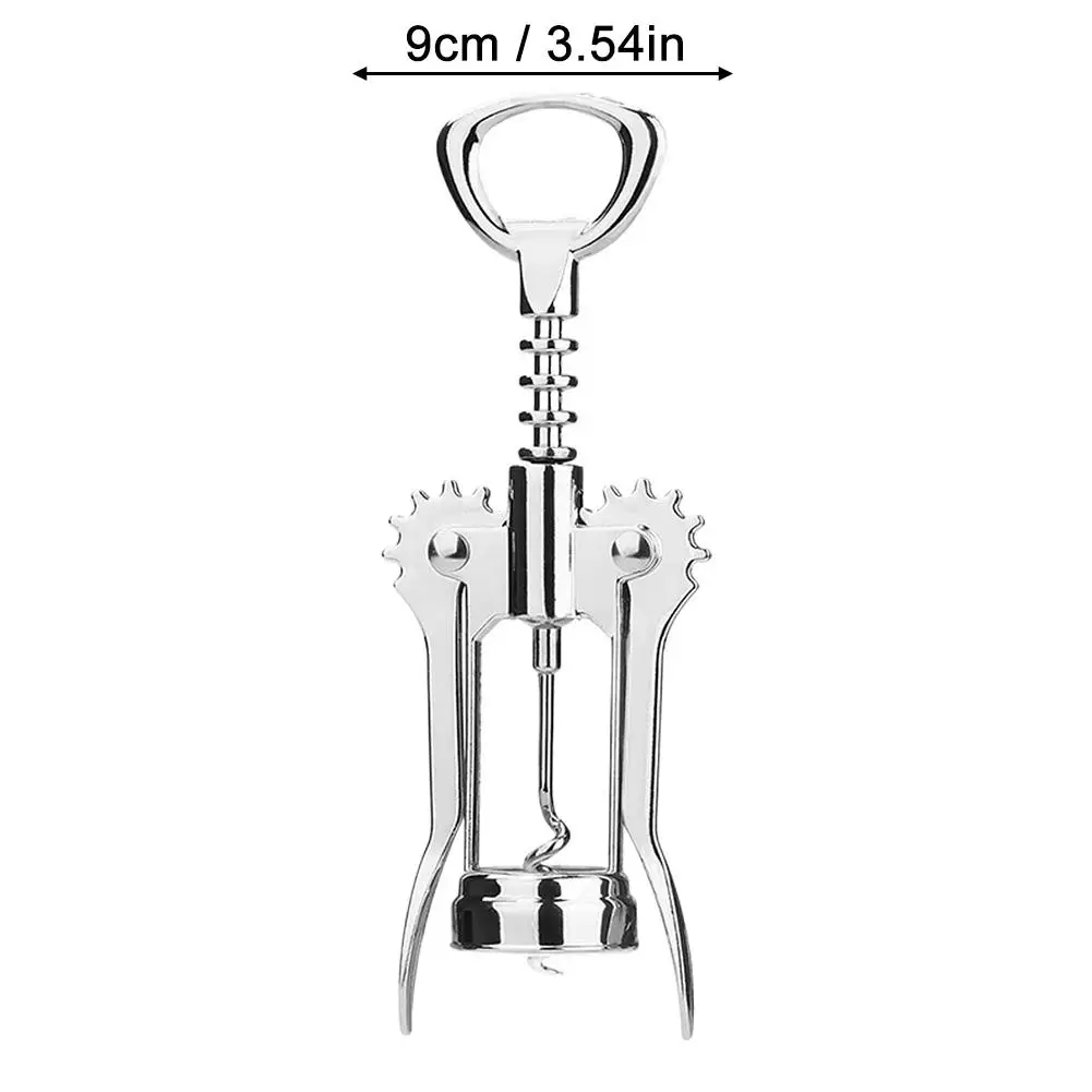 Stainless Steel Wing Wine Corkscrew Labor-Saving Bottle Opener Built-In Beer Cap Lifter Sharp Spiral Smooth Cork Removal Tool ﻿ - view 6