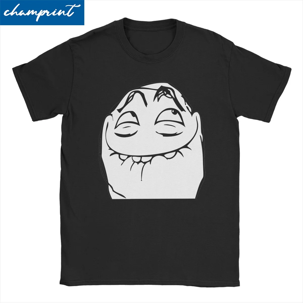 Men Women's T-Shirts Crazy Troll Face Trollface Humorous 100% Cotton Tees Short Sleeve Rage Comic Funny Anime T Shirts Crewneck