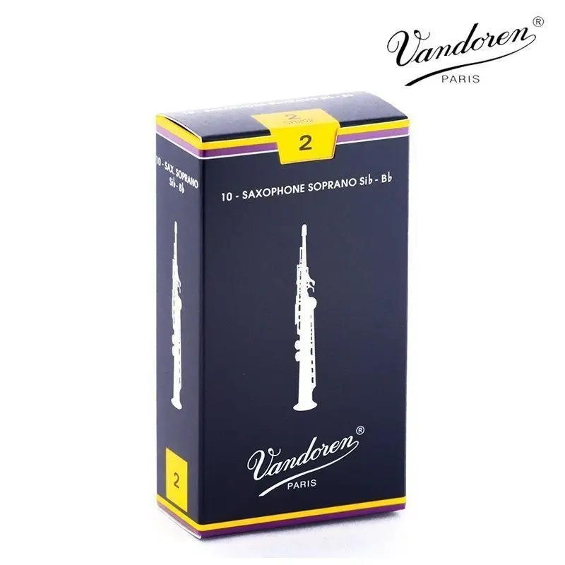 

Genuine French Vandoren, B Flat, Saxophone Reed Blue Box Classic, Soprano 2.5 3.0