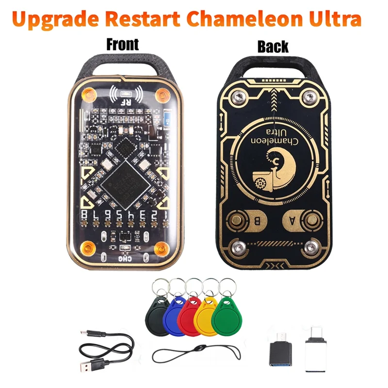 Chameleon Ultra Smart Card Emulator RFID Smart Chip Reader+5XUID Keychain 125K 13.56M Card Decode NFC Duplicator-A78G