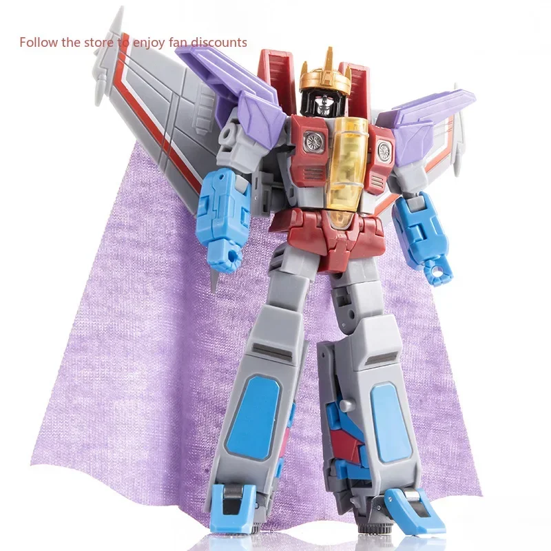 Auf Lager JinBao Transforming Toys FG-04 Starscream Aircraft Usurper mit Ständer Umhang Krone Modell Action Puppe Figuren Anime