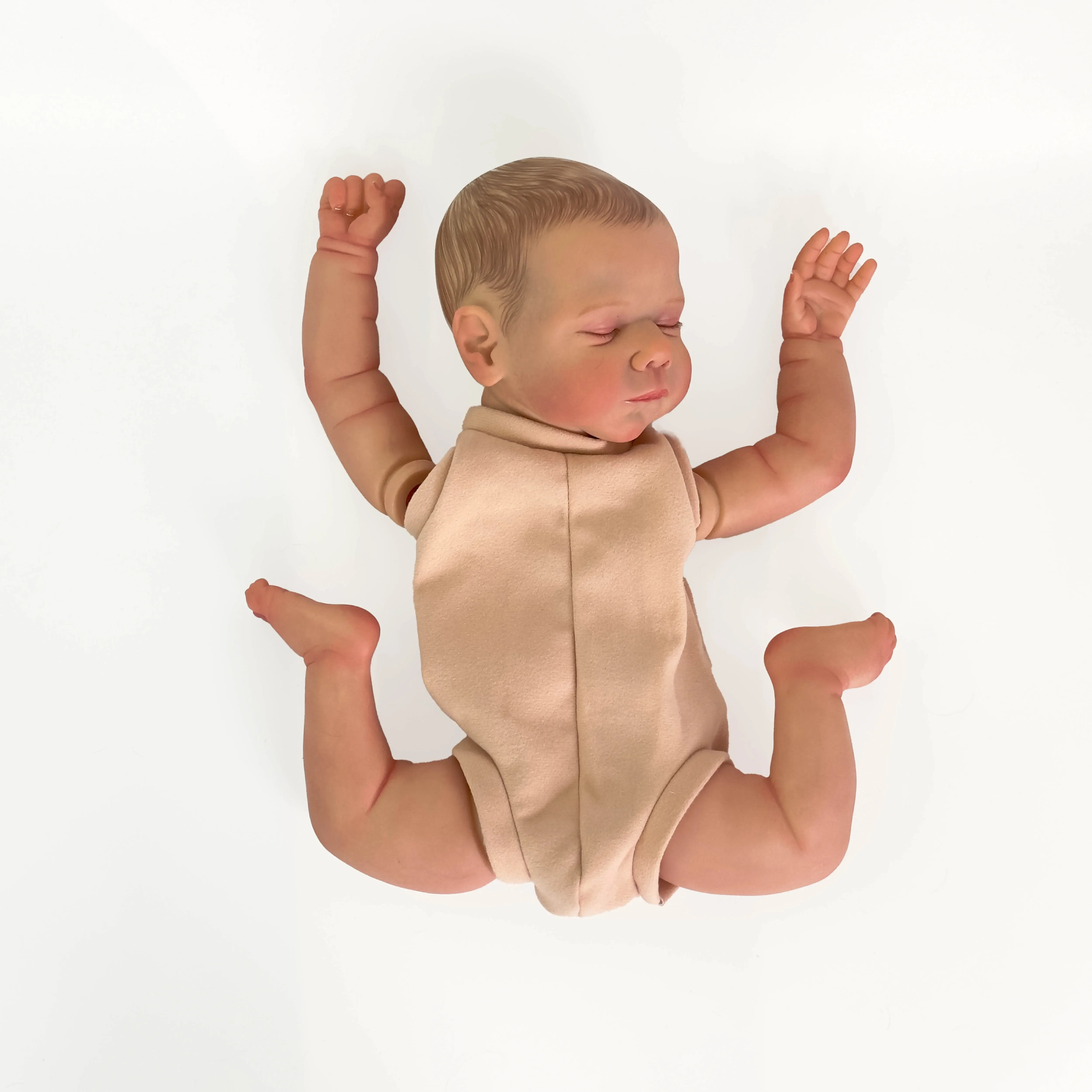 EGO 19 inch al geschilderde kits afgewerkte herboren popgrootte Marley zeer levensechte babypop met veel details aderen