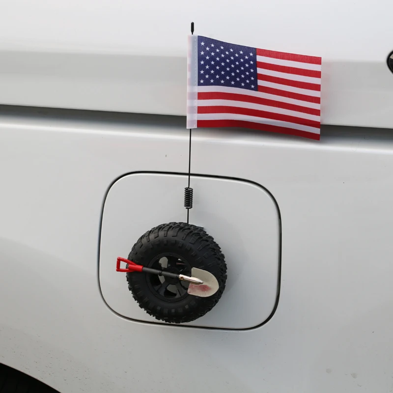 Universal Decorative Small Tire Shovel Antenna With American Flag Suitable All Car Models Motorcycles Electric Bikes Bicycles