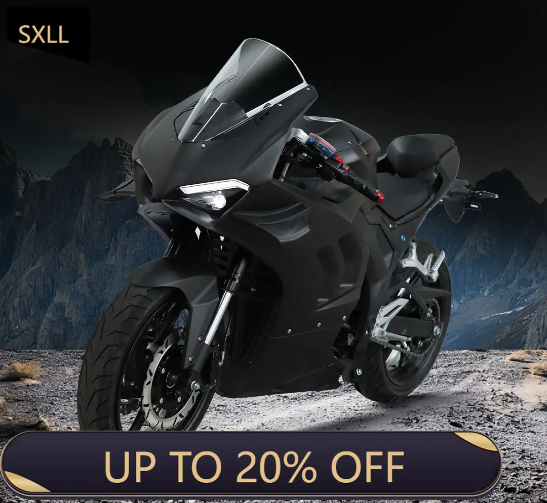 SXLL High-Speed Racing Electric Motorcycle for Adults 5000W 130km/h Brushless Dukat Model Ly Brembo Brakes USB & for