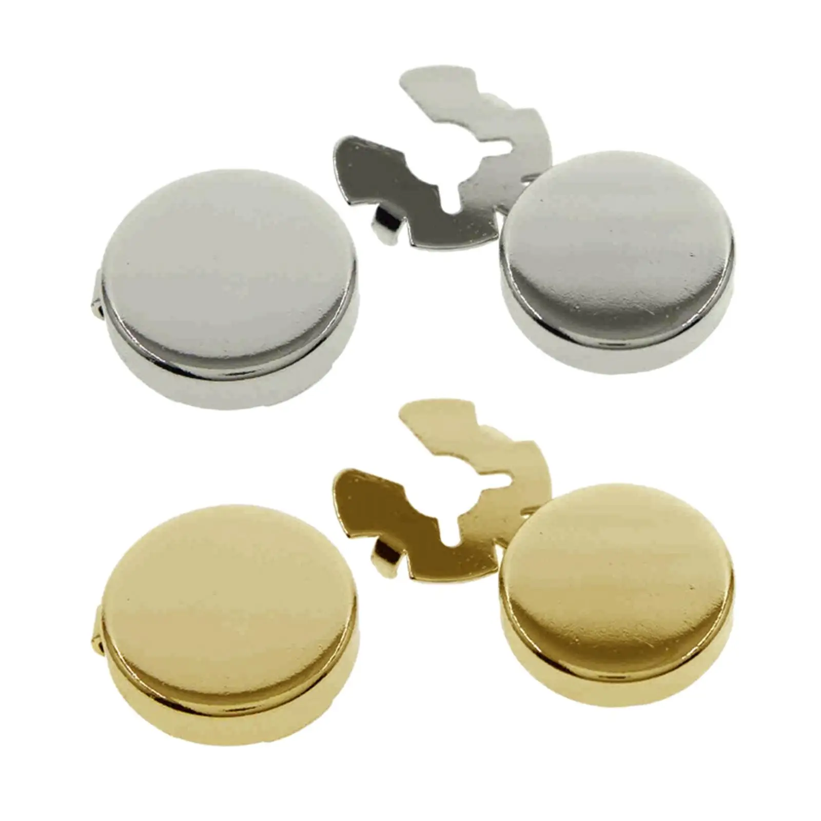 2x Cufflinks for Men Button Covers Suit Business Shirts Copper Novelty Gifts