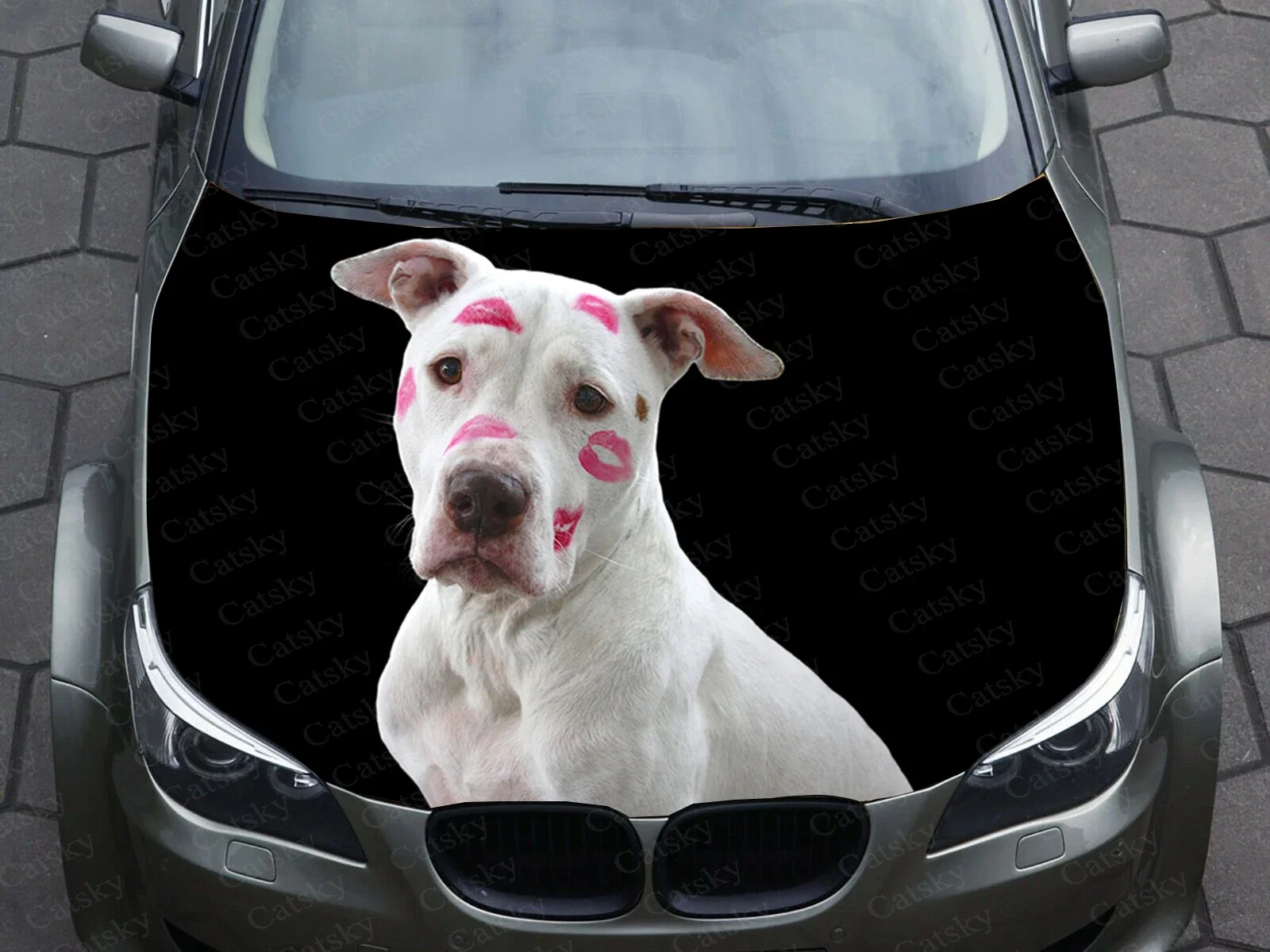 

Pit Bull Lovely Pet Dog Car Decal Graphics Vinyl decal Cover Pattern Packaging Decal custom DIY design hood engine Stickers