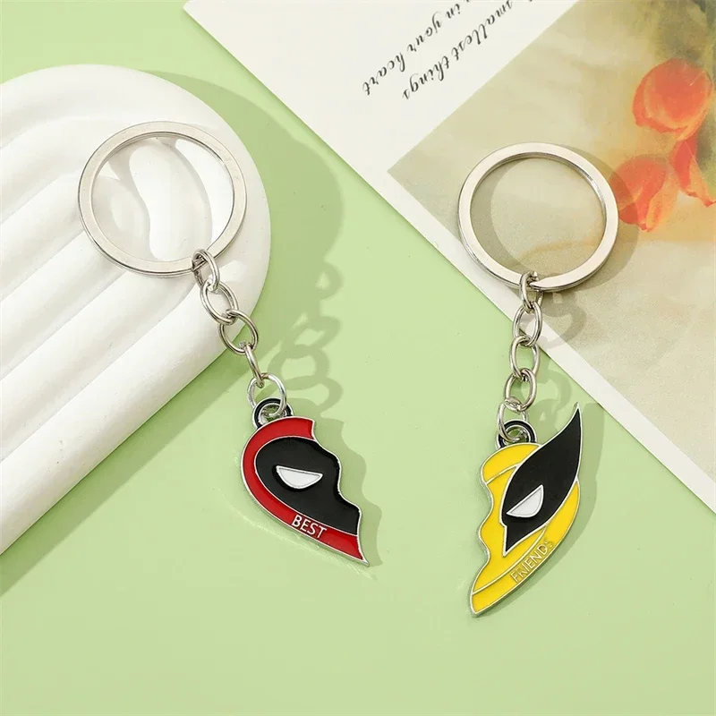 Marvel Deadpool Keychain Fashion Personality Wolverine Key Ring Backpack Decoration Ornaments Pendant Children Toys Holiday Gift