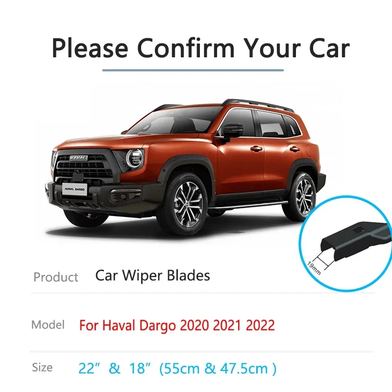 For Haval Dargo 2020 2021 2022 Auto Accessories Windshield Windscreen Windows Wiper Blades Tablet Rubber Cleaning Replacement