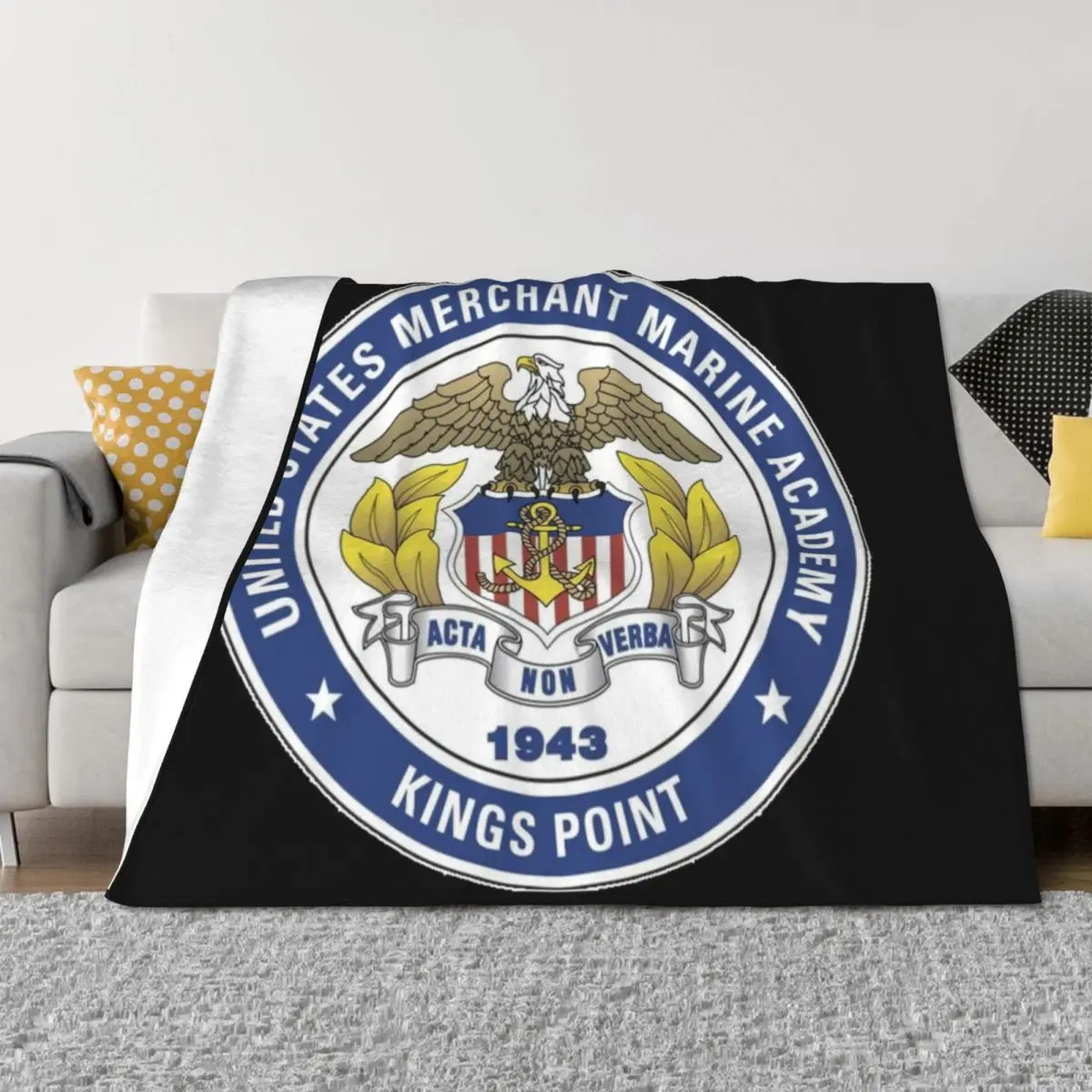 

Merchant Marine Academy Logo Throw Blanket Sofa Soft Plush Plaid Sleeping Bag Softest Blankets
