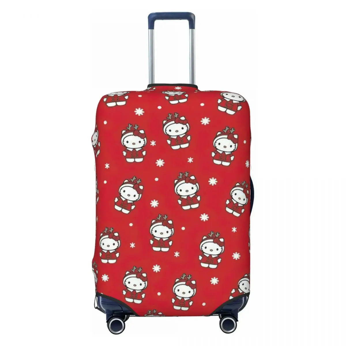 

Custom Christmas Hello Kitty Cat Luggage Cover Protector Funny Cartoon Kitten Travel Suitcase Protective Cover for 18-32 Inch