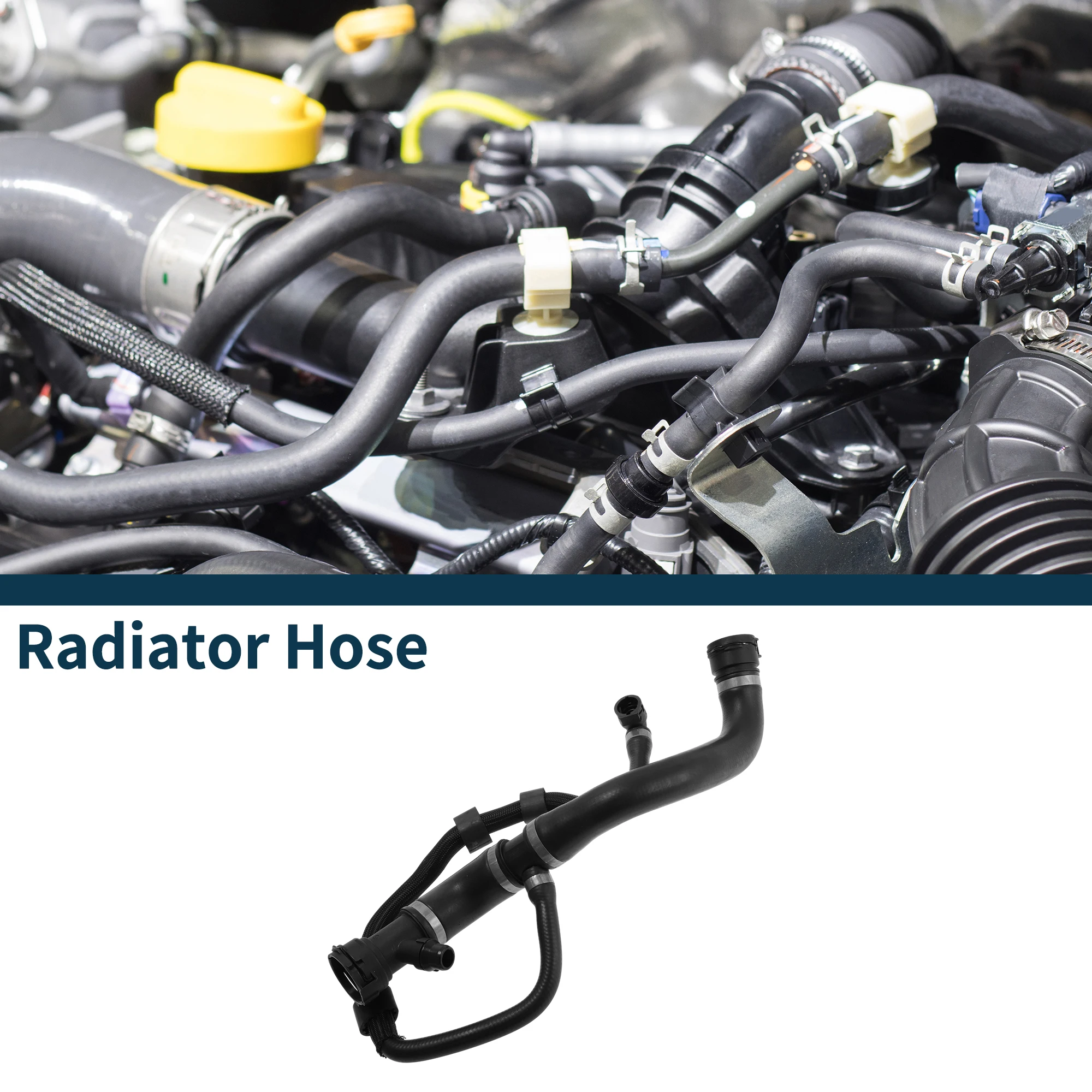 

Motoforti Radiator Hose Heater Hose Radiator Outlet Hose Pipe for BMW 1 Series 15 No.17128662832 Rubber Coolant Pipe Black 1 Pc