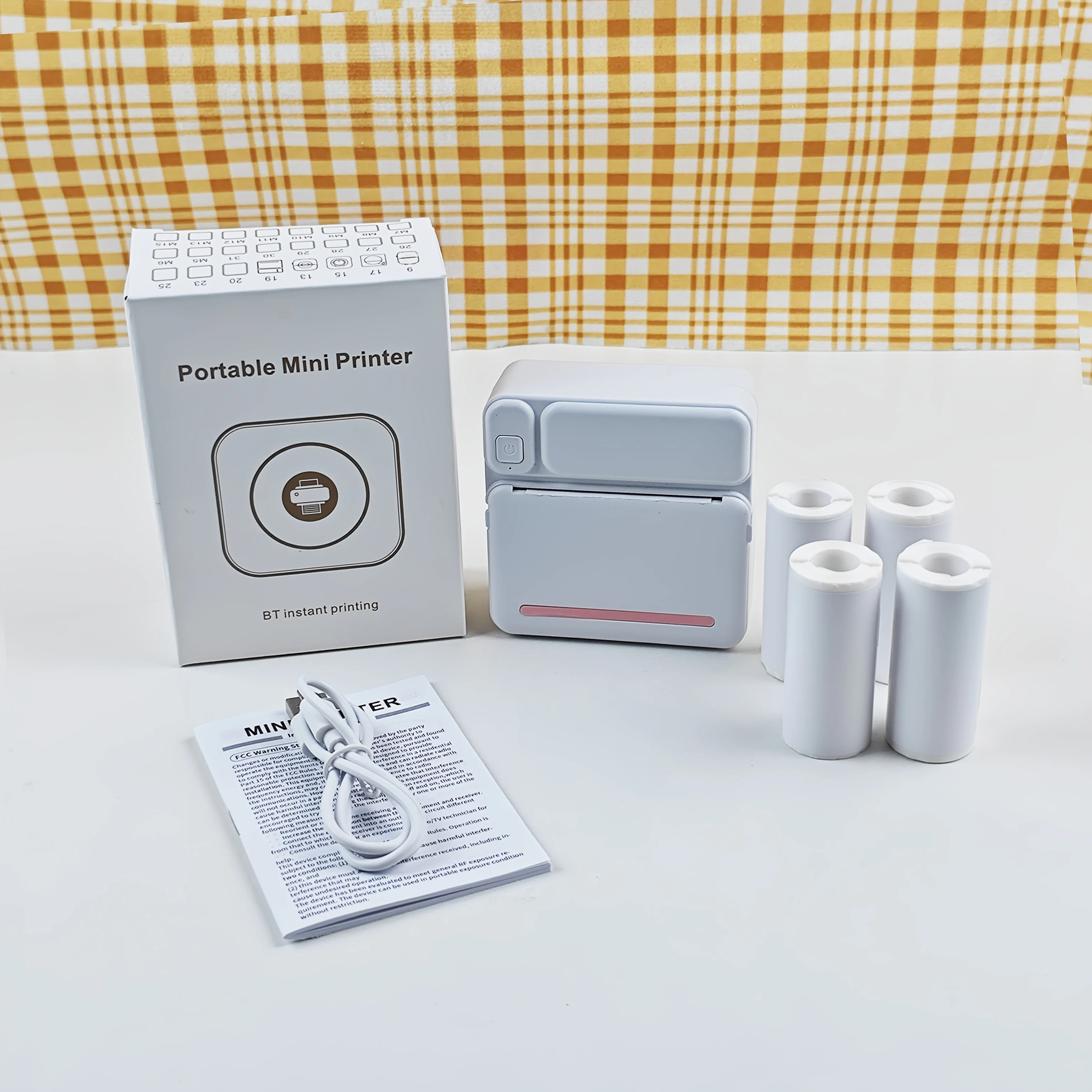 

Термальный мини-принтер, бесчернильный наклеек C19 с термобумагой и наклейками, портативный карманный телефонный принтер Bluetooth