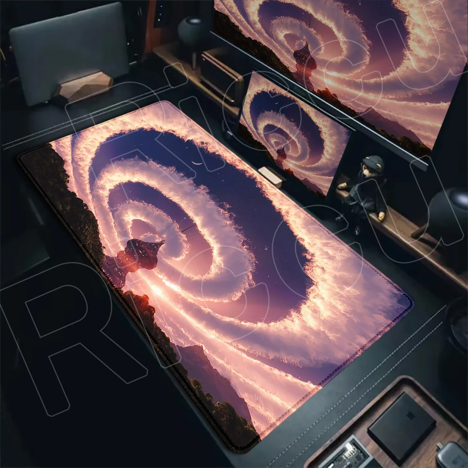 Vortex Stunning Scenery Anime Landscape Games Mouse Pad Game Players Endless Computer Games Office Accessories Computer Desk Mat