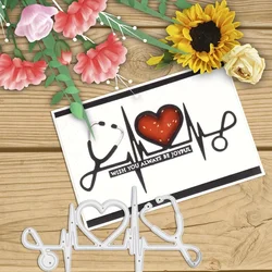 Crazyclown Heart DIY Metal Cutting Die Stethoscope Mould Scrapbook Decoration Embossed Photo Album Decoration Card Making