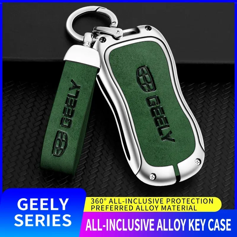 Alloy Car Remote Key Fob Cover Case Holder for Geely Tugella 2020 Azkarra Xingyue Boyue Pro Atlas Pro Gili Tugella Accessories