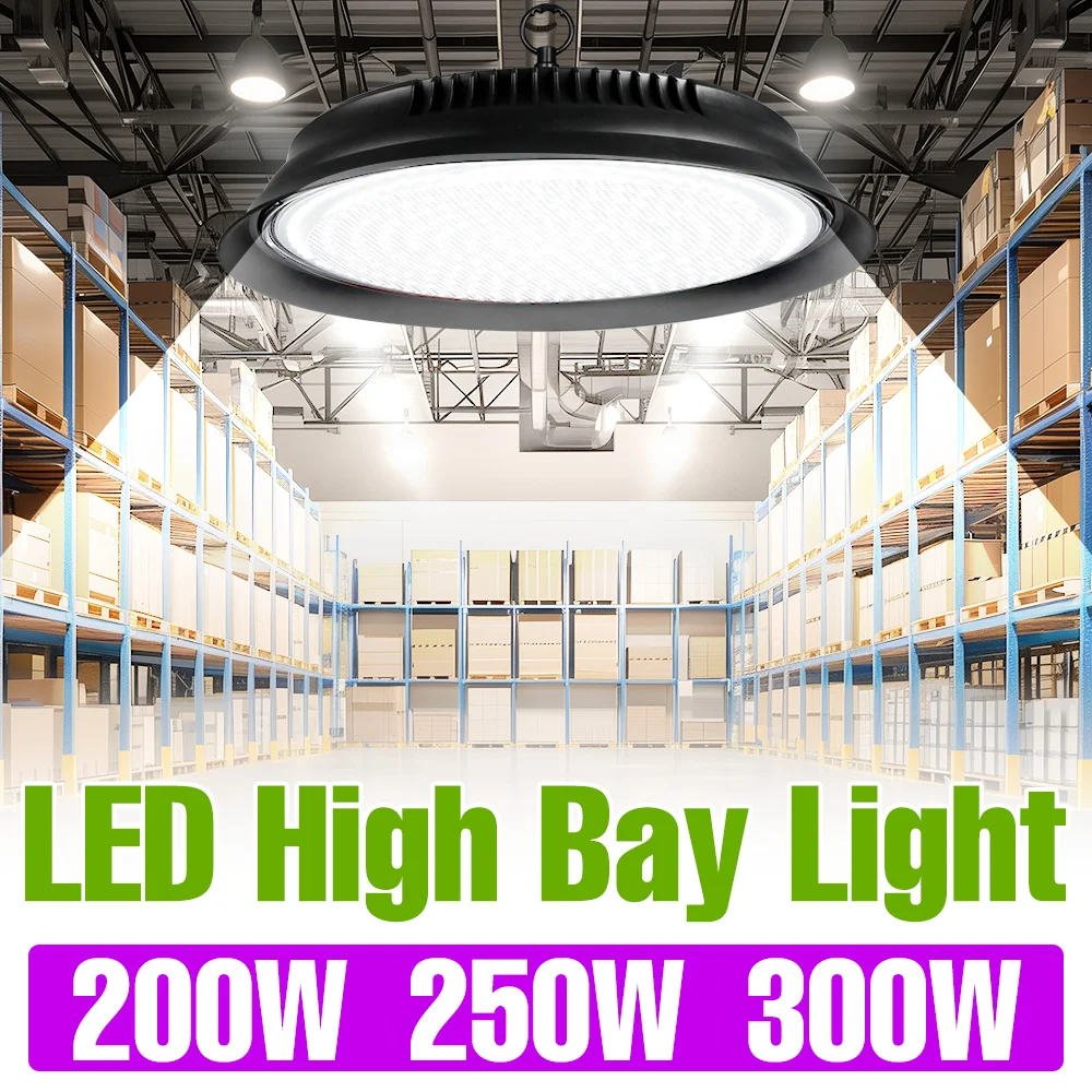 

Светодиодный светильник High Bay 300 Вт, 100-277 В, для мастерских, гаражей, парковок, складов, подвалов, коридоров, высокая яркость