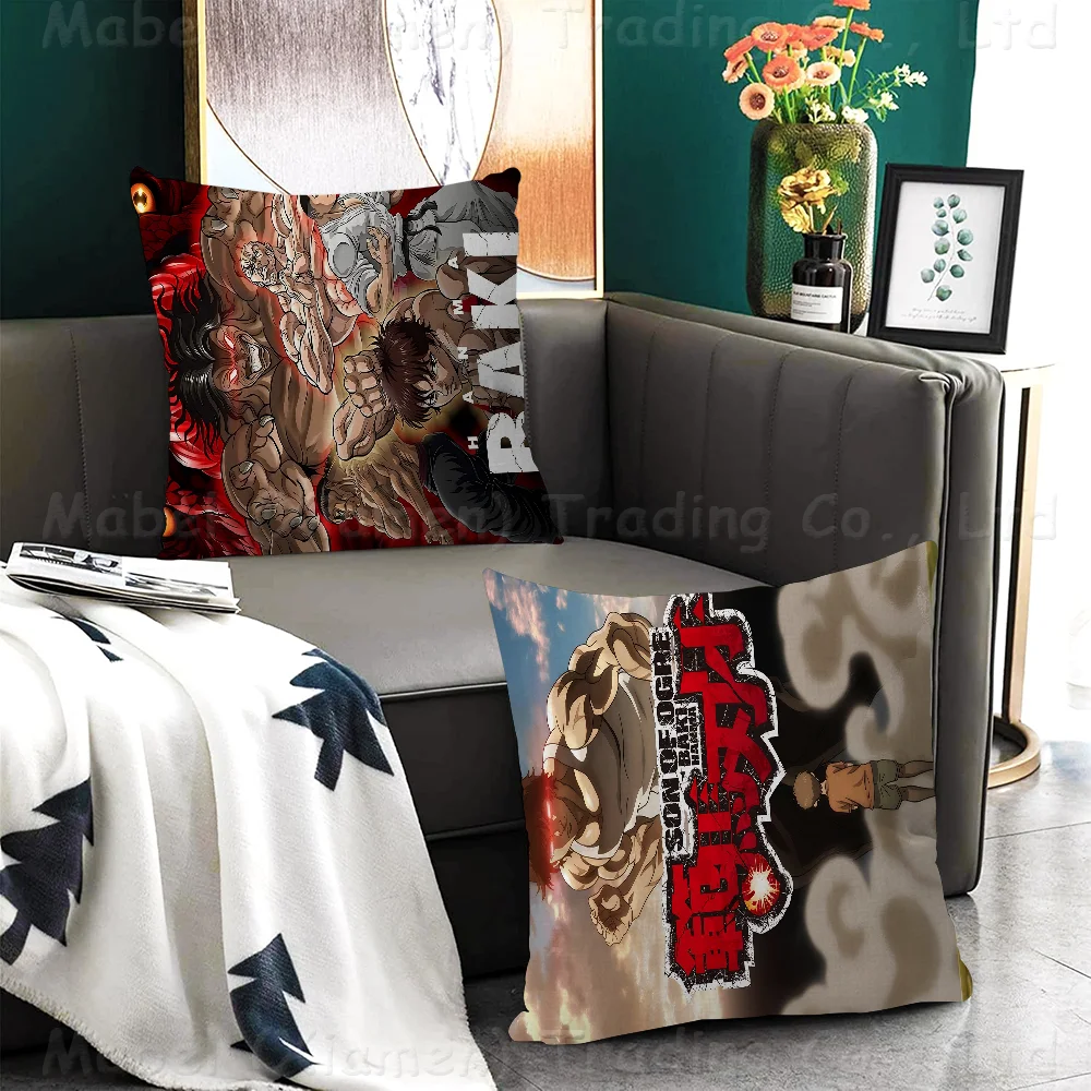 Anime Baki Hanma Pillow Cover Design Cushion Cover Decor Holiday Decorati