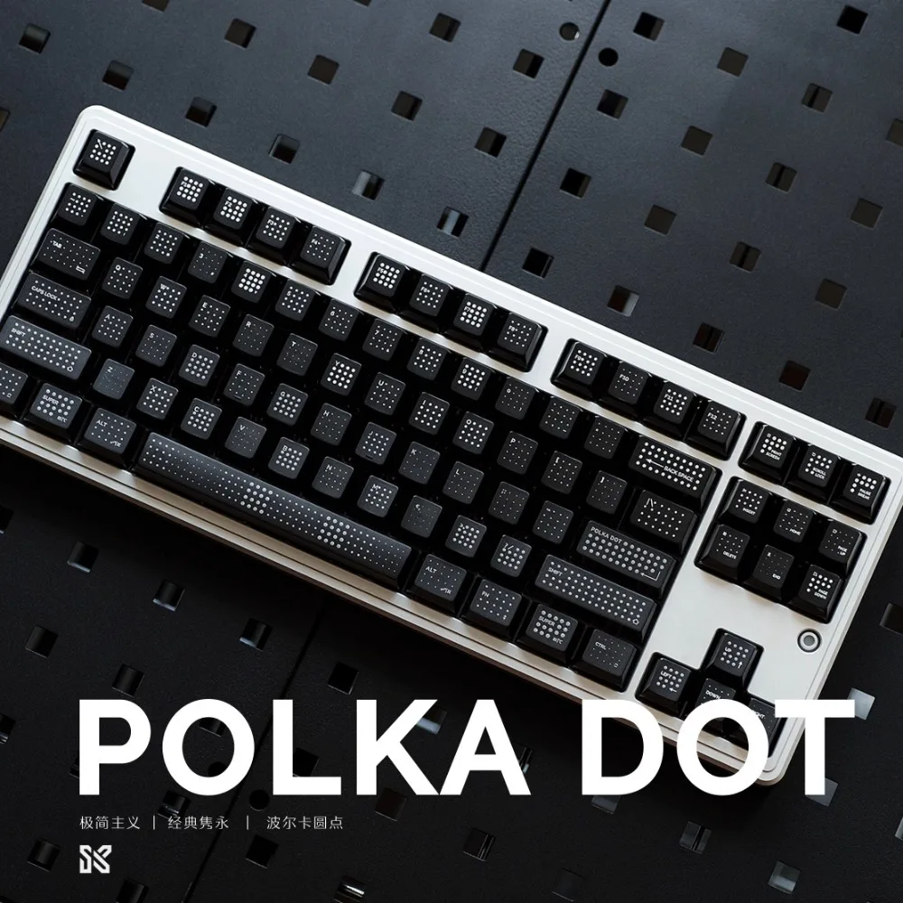 

POLKADOT Theme Keycap Set 142Keys Custom UV PC Translucent Keyboard Cap Cherry Profile Keycap Mechanical Keyboard Accessories