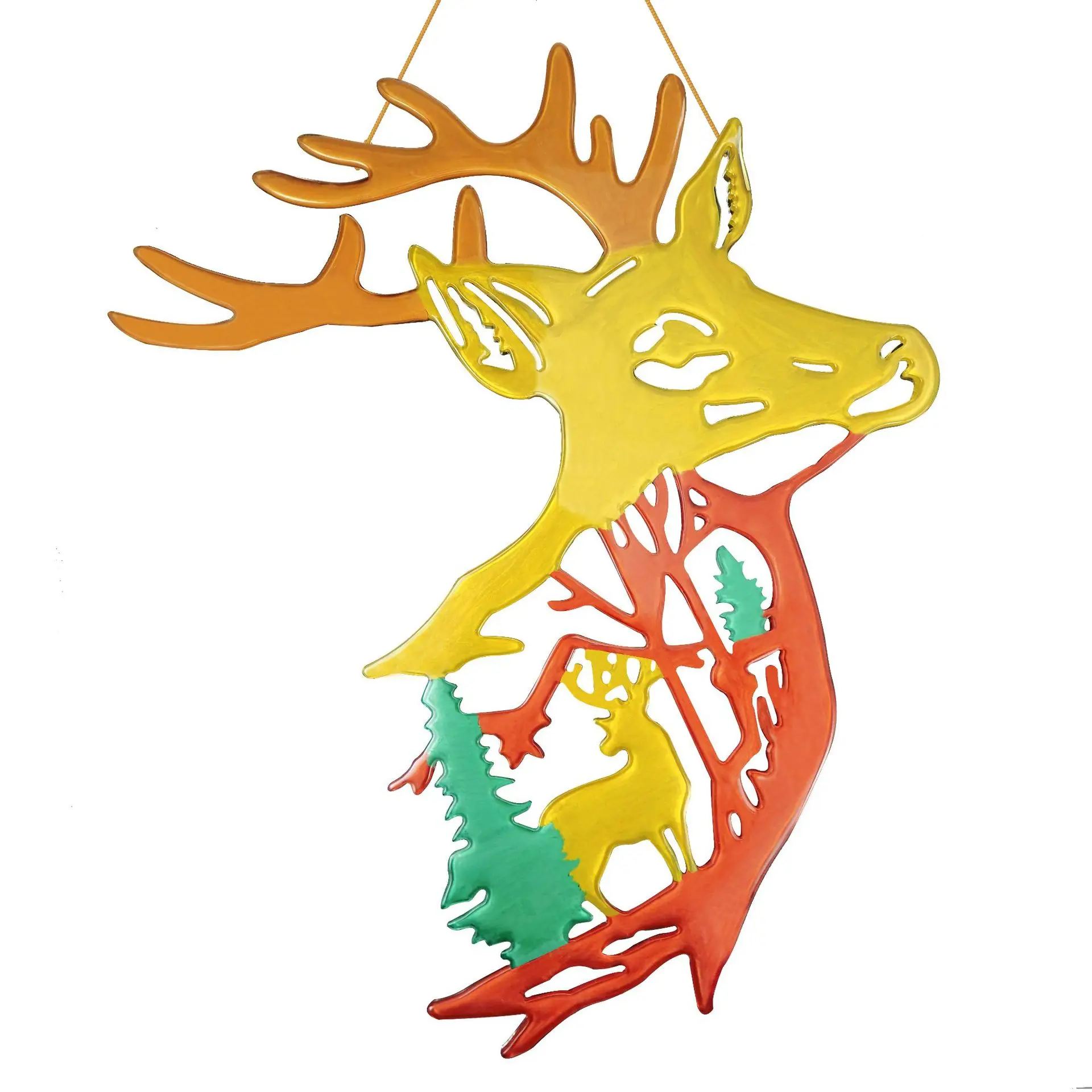 DIY Crystal Silicone Antler Mold Christmas Deer Head Door Pendant Ornament Jewelry lWall Decoration Mirror Resin Silicone Molds