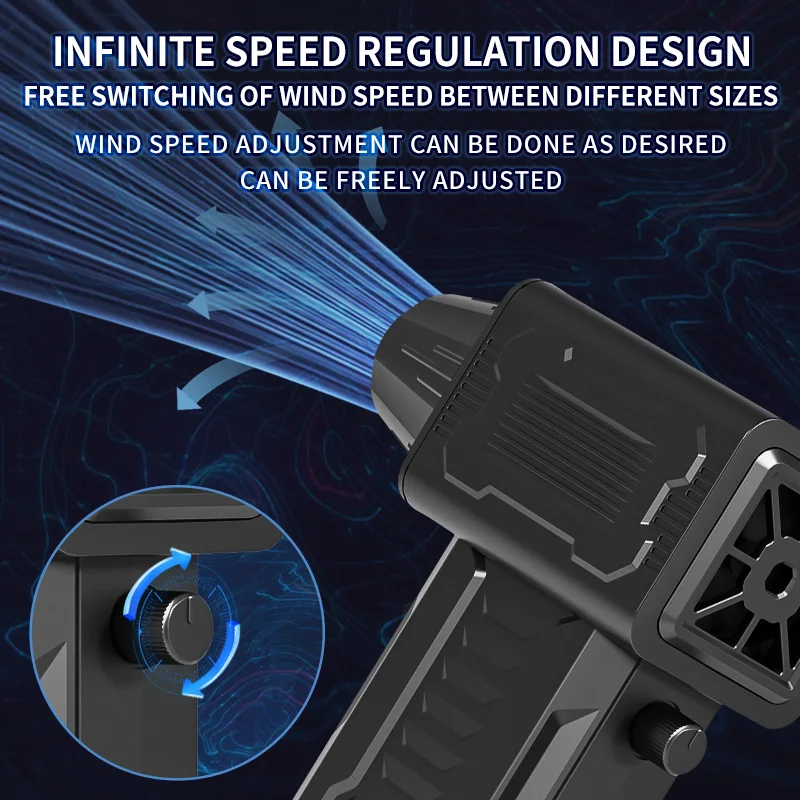 140000RPM Mini Turbo Jet Fan Brushless Motor Handheld Duct Fan 52M/S Portable Turbo Fan  with Power Display Car Keyboard Cleaner