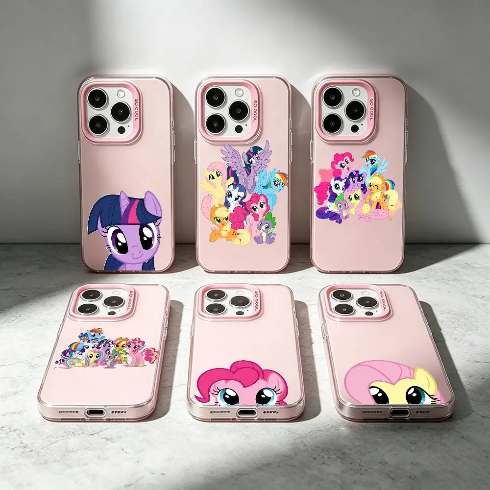 Coque de téléphone Kawaii Anime My Little Pony pour iPhone 17 16 15 11 12 13 14 Pro Max 16 Plus 12 Mini 7 8 XR XS 15 Pro MAX