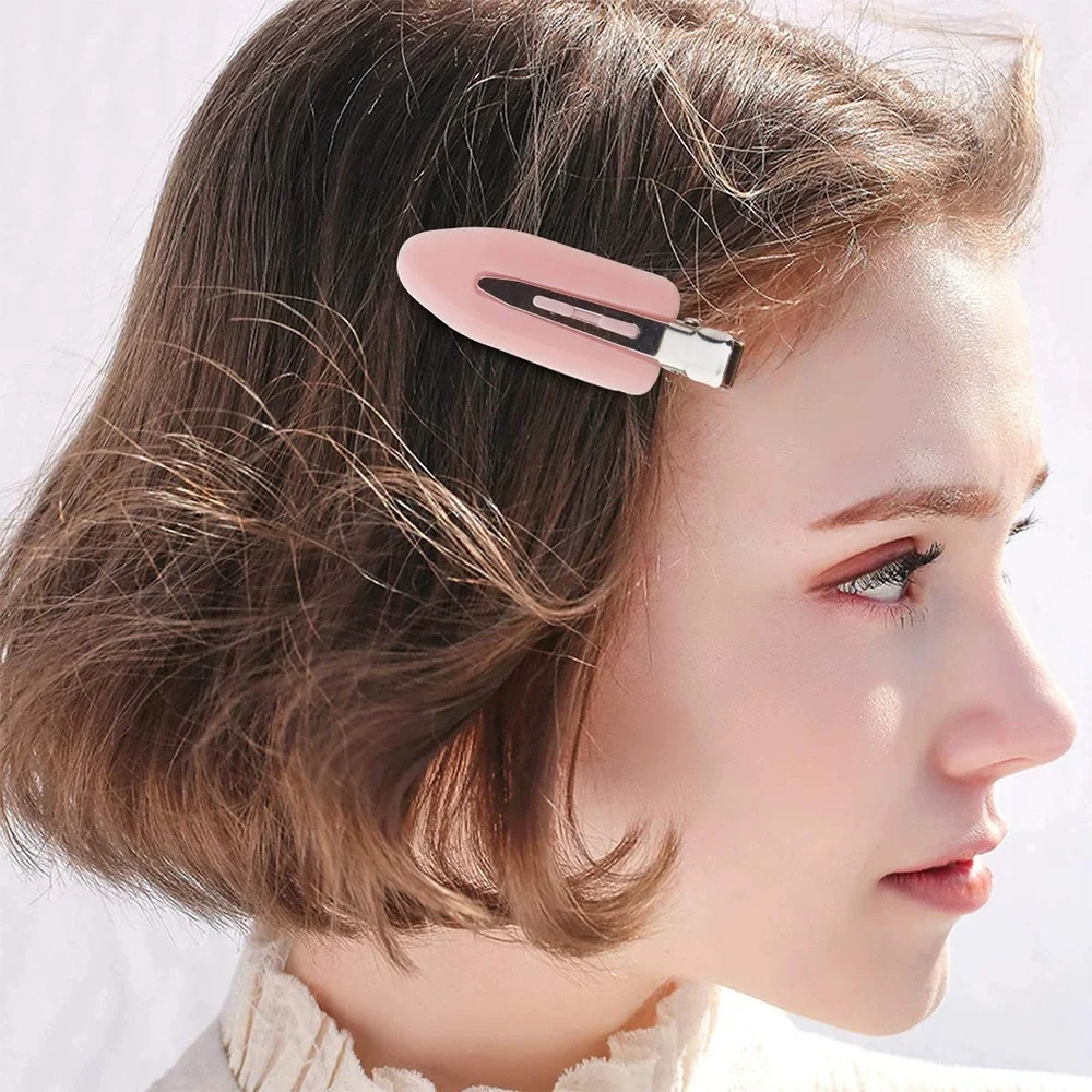 

2Pcs No Bend Fix Fringe Barrette Seamless Hair Clips Side Bangs Makeup Washing Face Accessories Women Girls Headwear